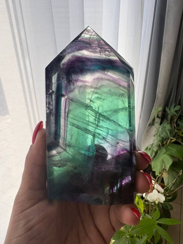 New Rainbow Fluorite Tower