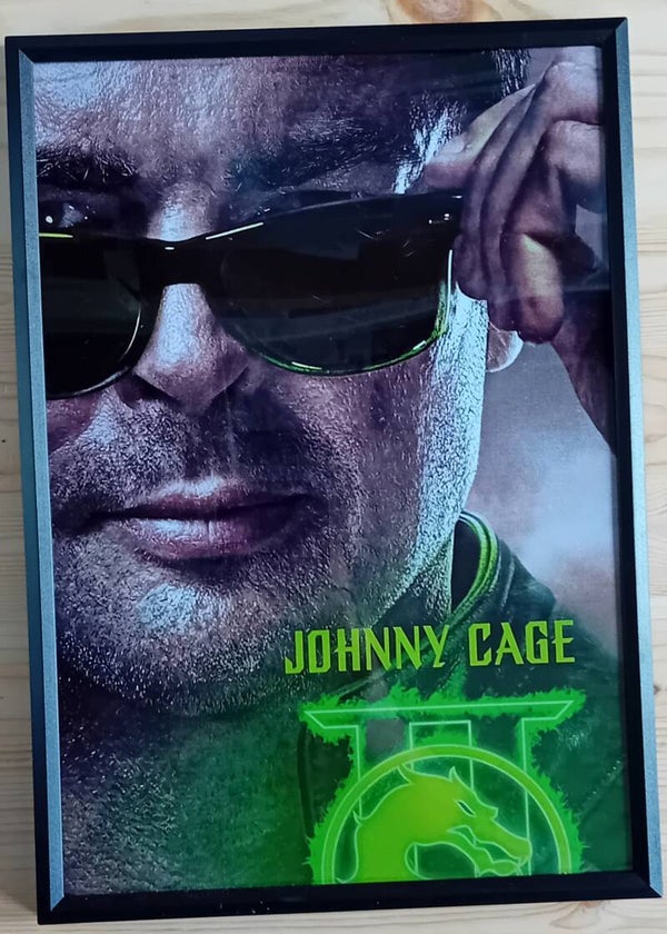 Print in frame A4 "Mortal Kombat II Johnny Cage"