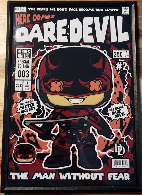 Print in frame A4 "Daredevil Funkopop"