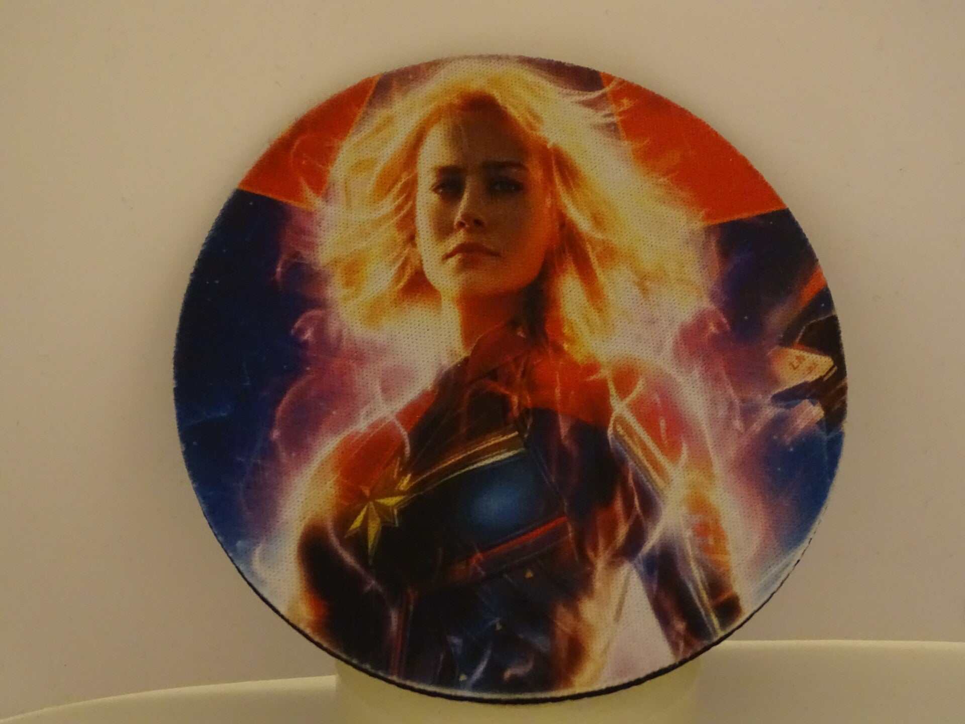 Coaster soft Round Captain Marvel