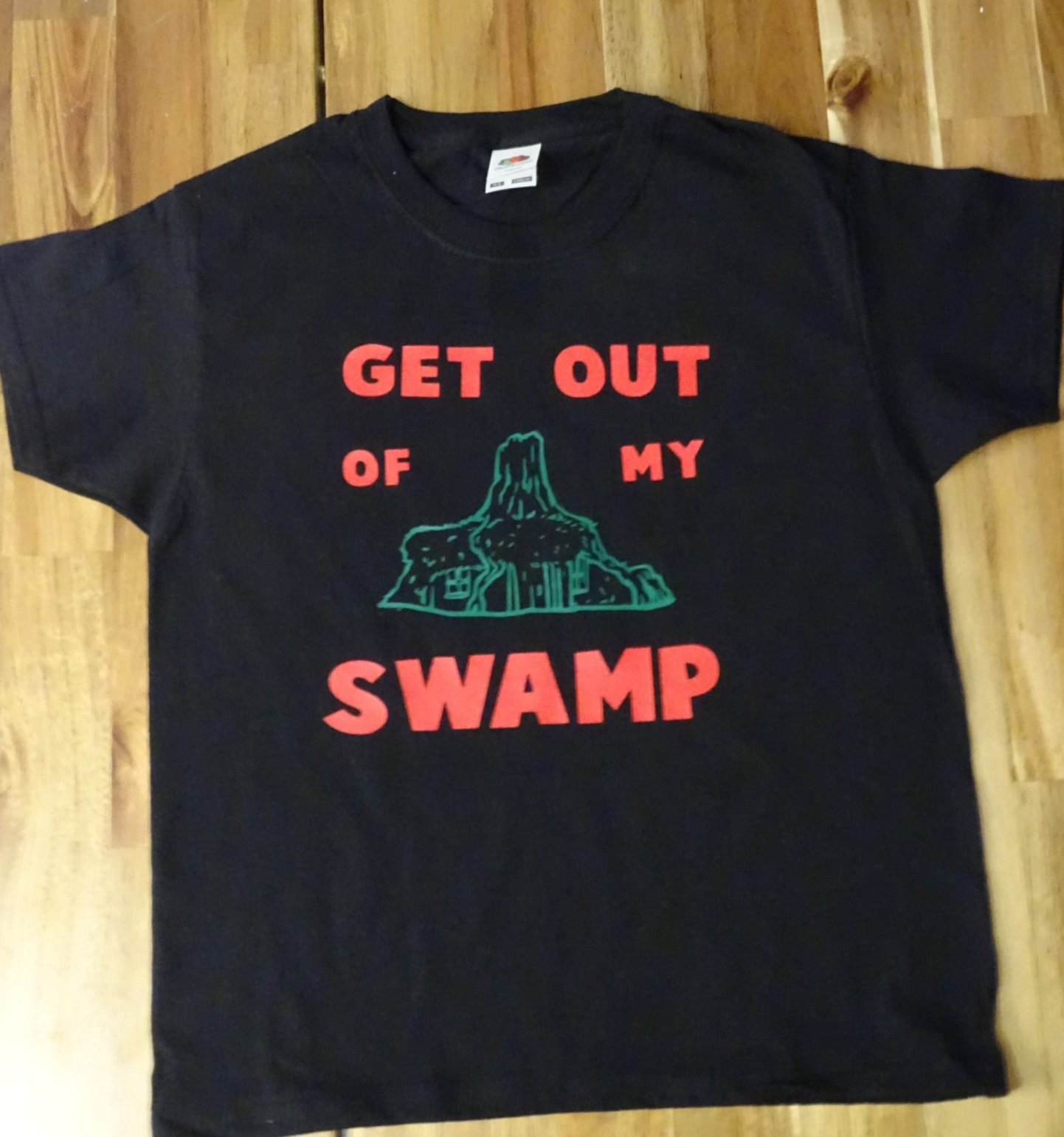 Kids shirt get out of my swamp