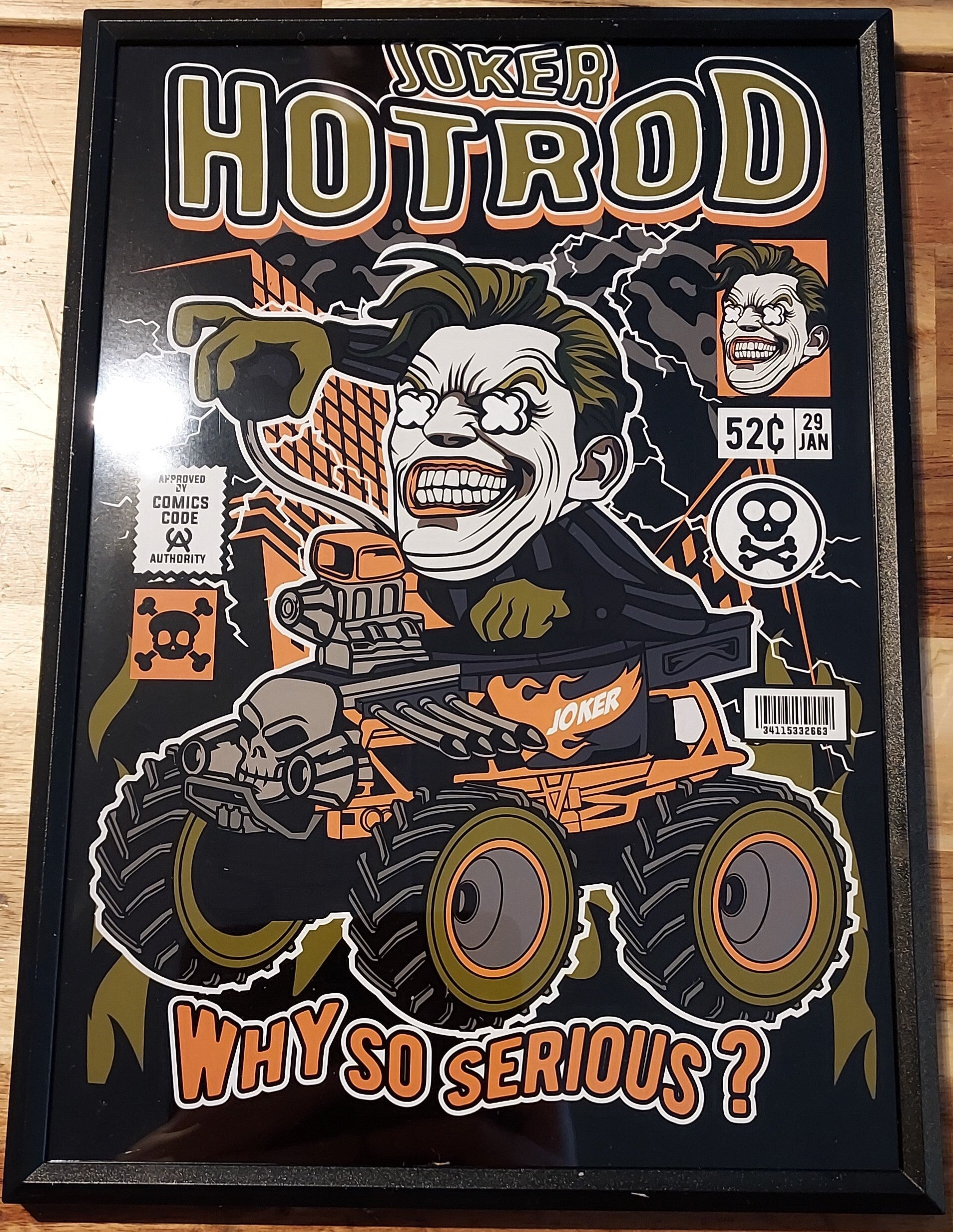 Print in frame A4 "Joker Funkopop"