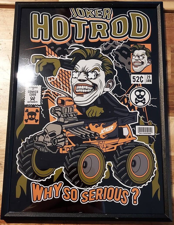 Print in frame A4 "Joker Funkopop"