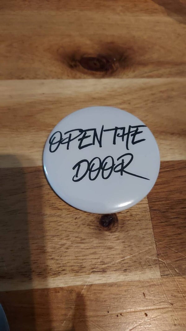Button open the door