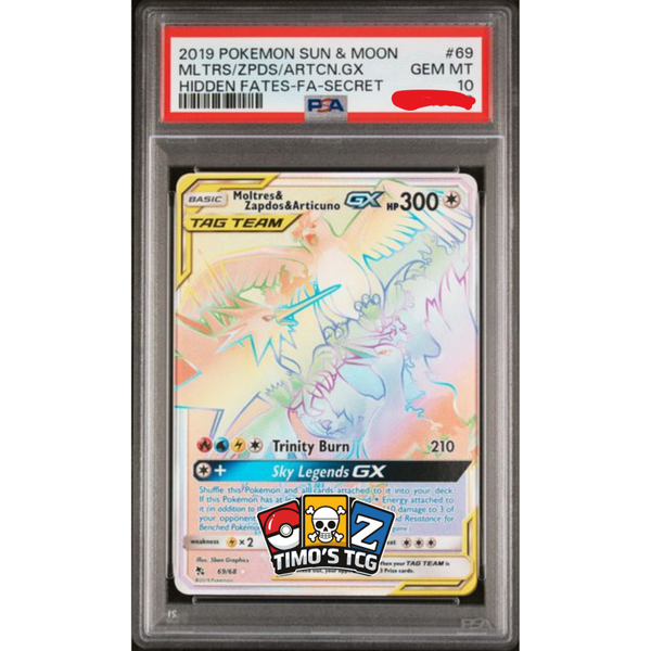 Moltres & Zapdos & Articuno GX69 Rainbow Holo