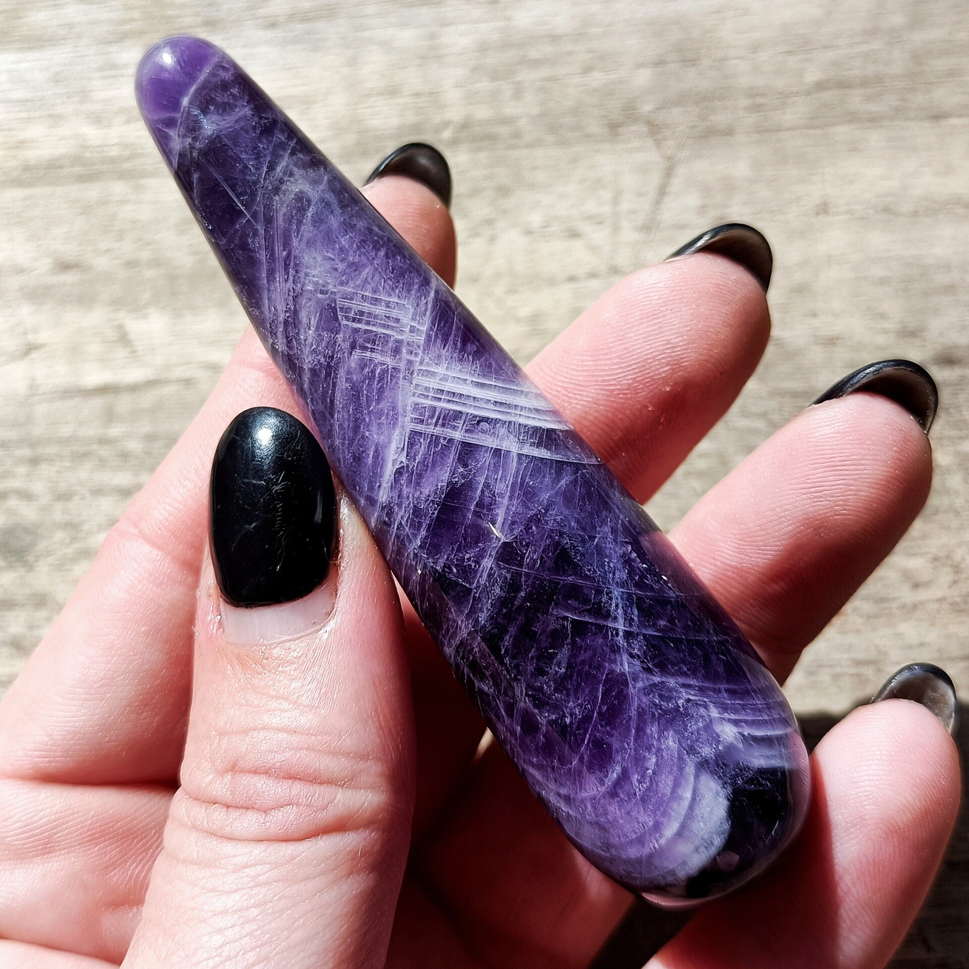 Amethist - Intuïtie - Massagestaaf - Magic Wand 2x9 cm