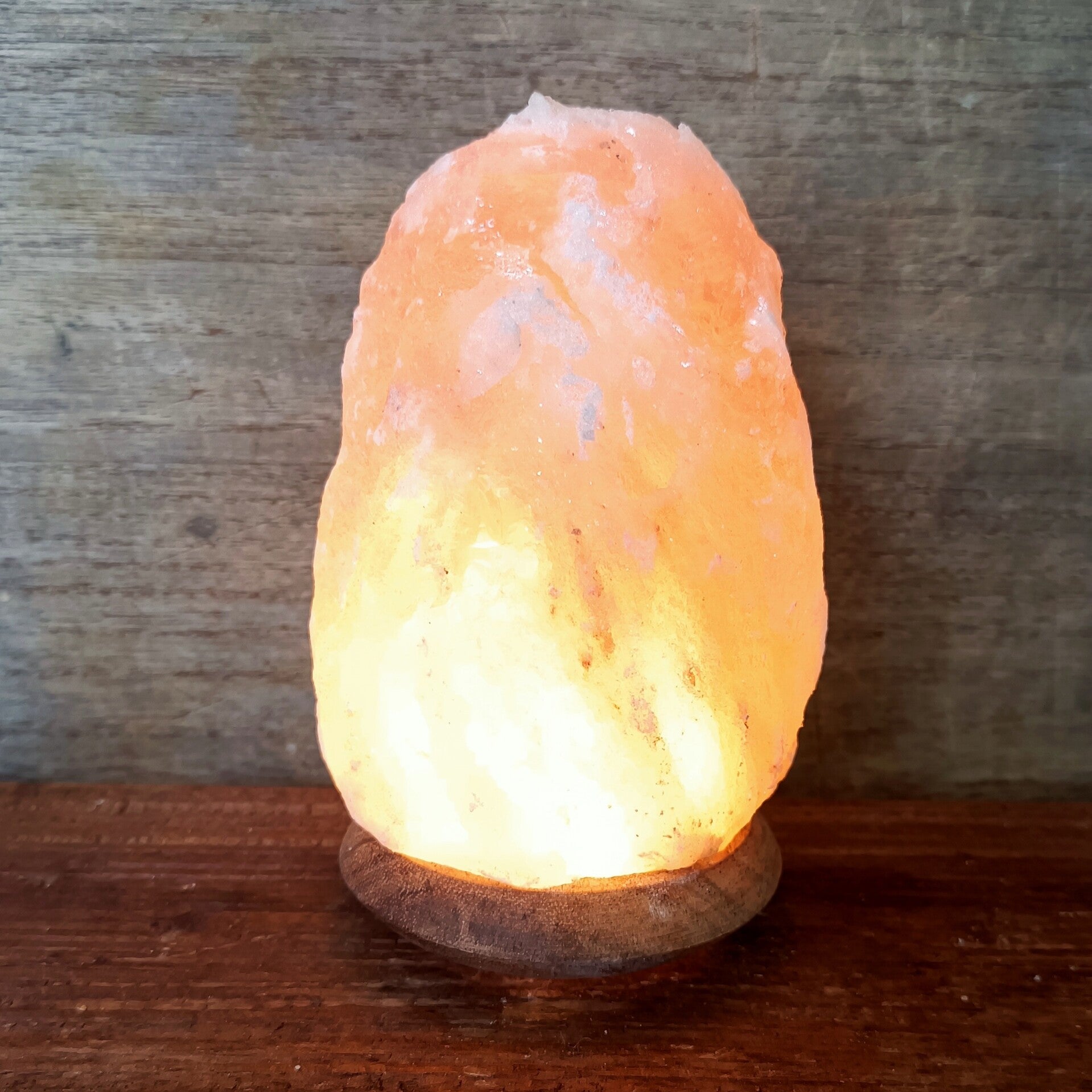 Himalaya Zoutlamp met led en USB-aansluiting 12cm