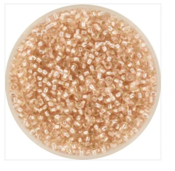 miyuki rocailles 11/0 - silverlined light blush 23