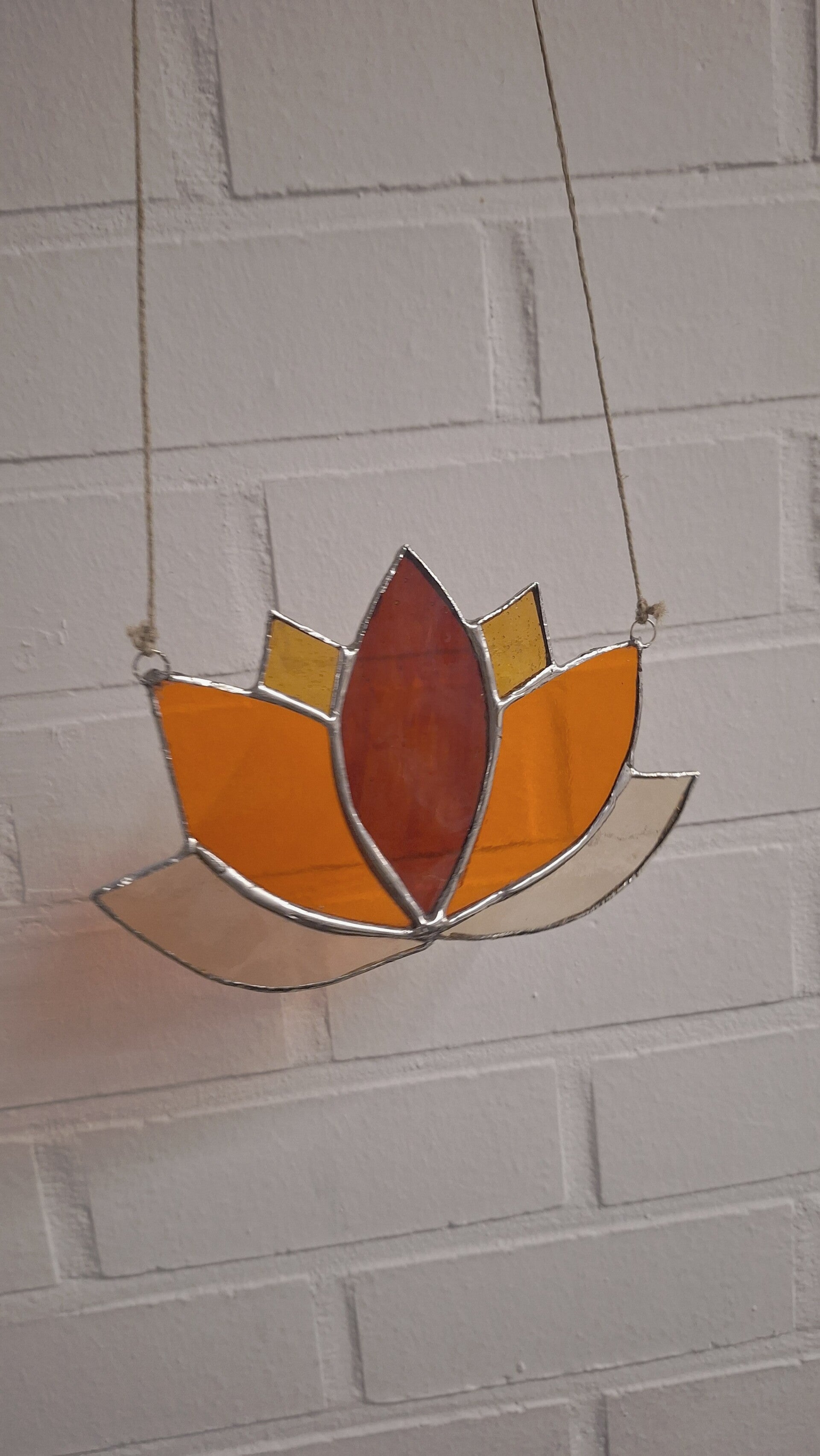 Workshop raamhanger glas in lood - koperfolie