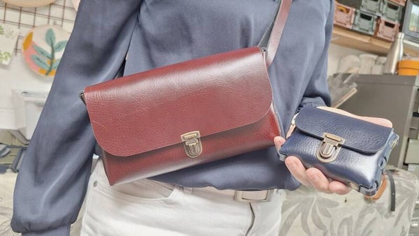 Workshop lederen handtas - crossbody - portemonee