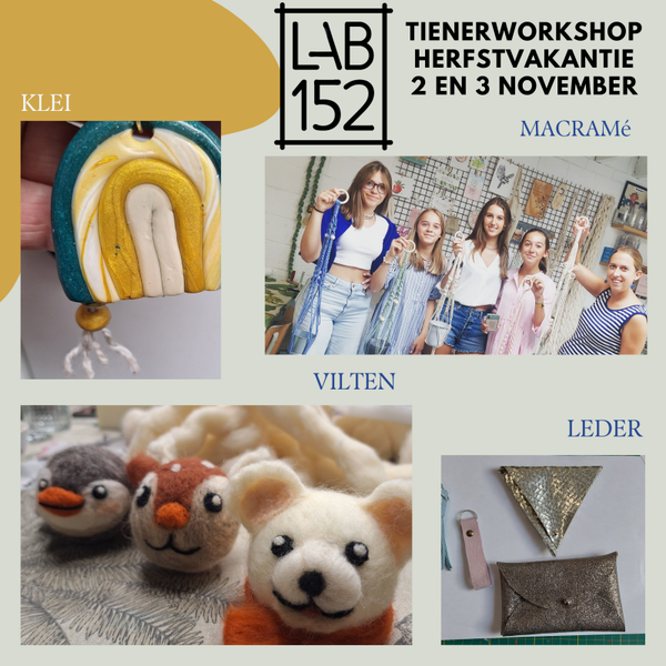 Tienerworkshops herfstvakantie 2 en 3 november