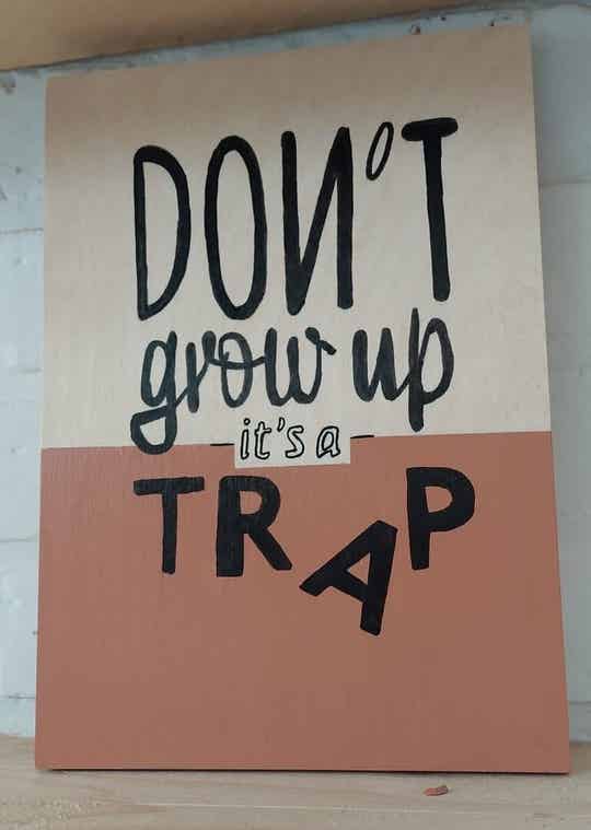 Workshop handletteren on wood