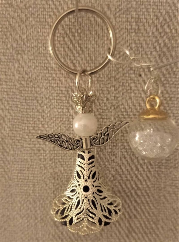 Schutzengel Glücksengel - Silber / Schwarz 2