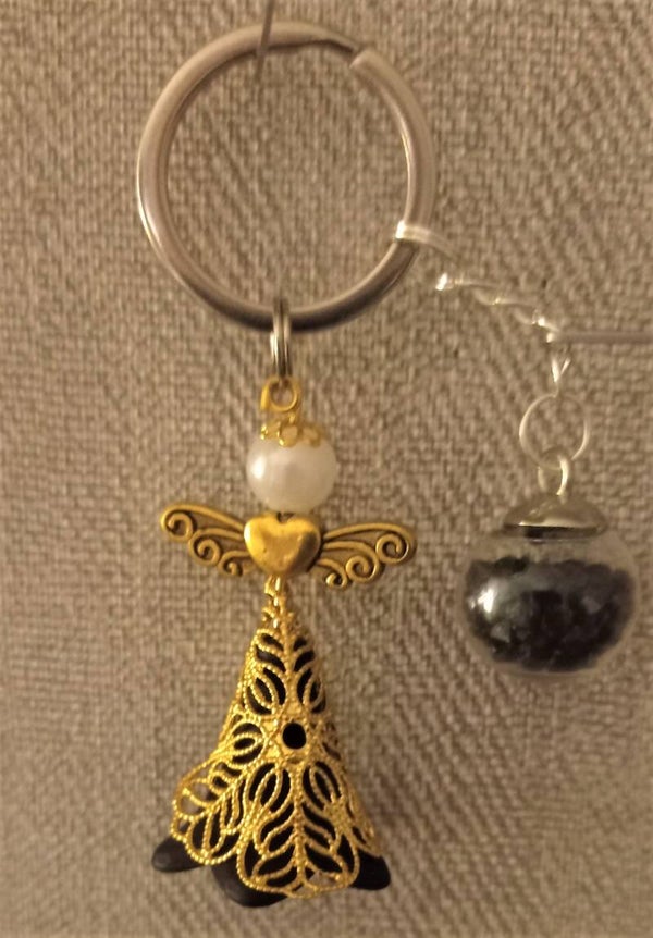 Schutzengel Glücksengel - Gold / Schwarz