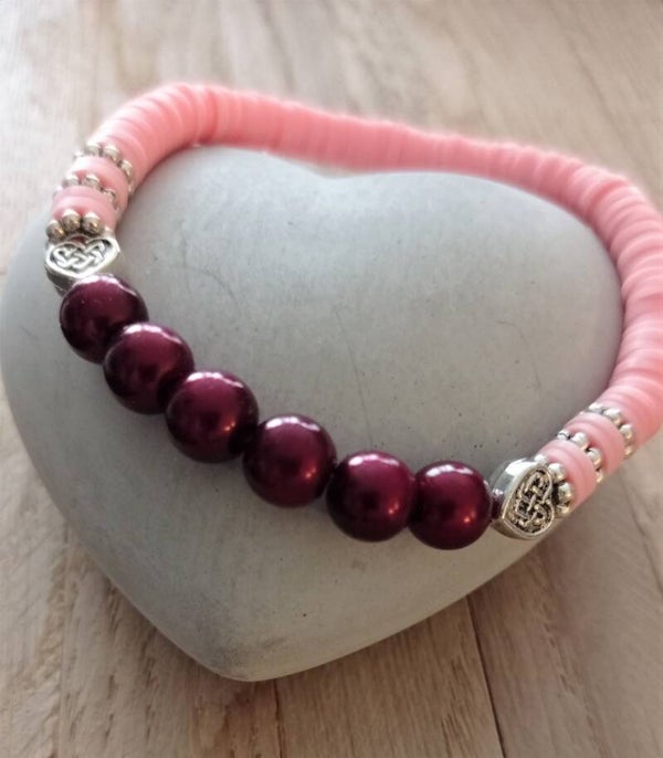 Armband Rosa-Rot