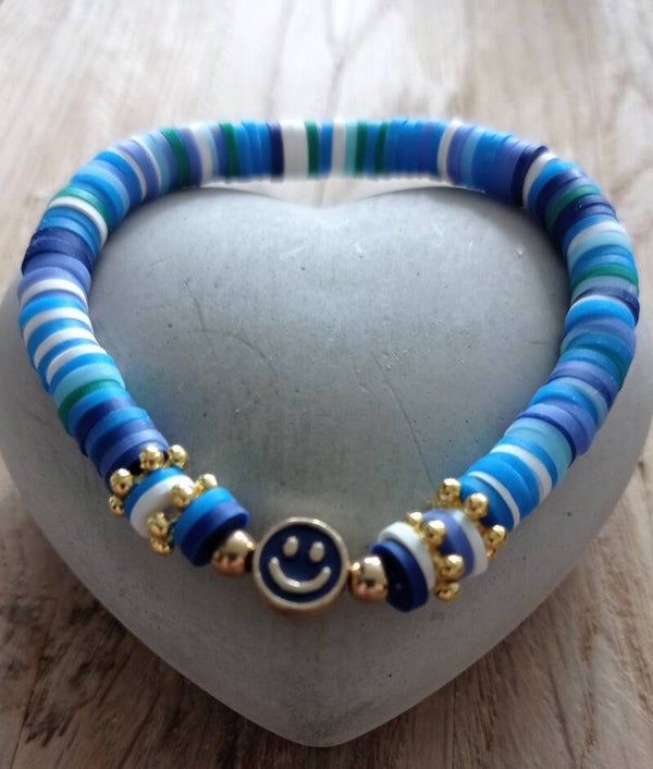 Armband "Smiley" Blau