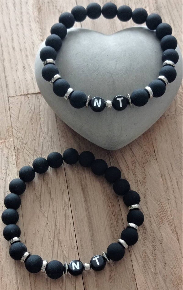 Partnerarmband ♥ personalisiert Schwarz (1. Stk)