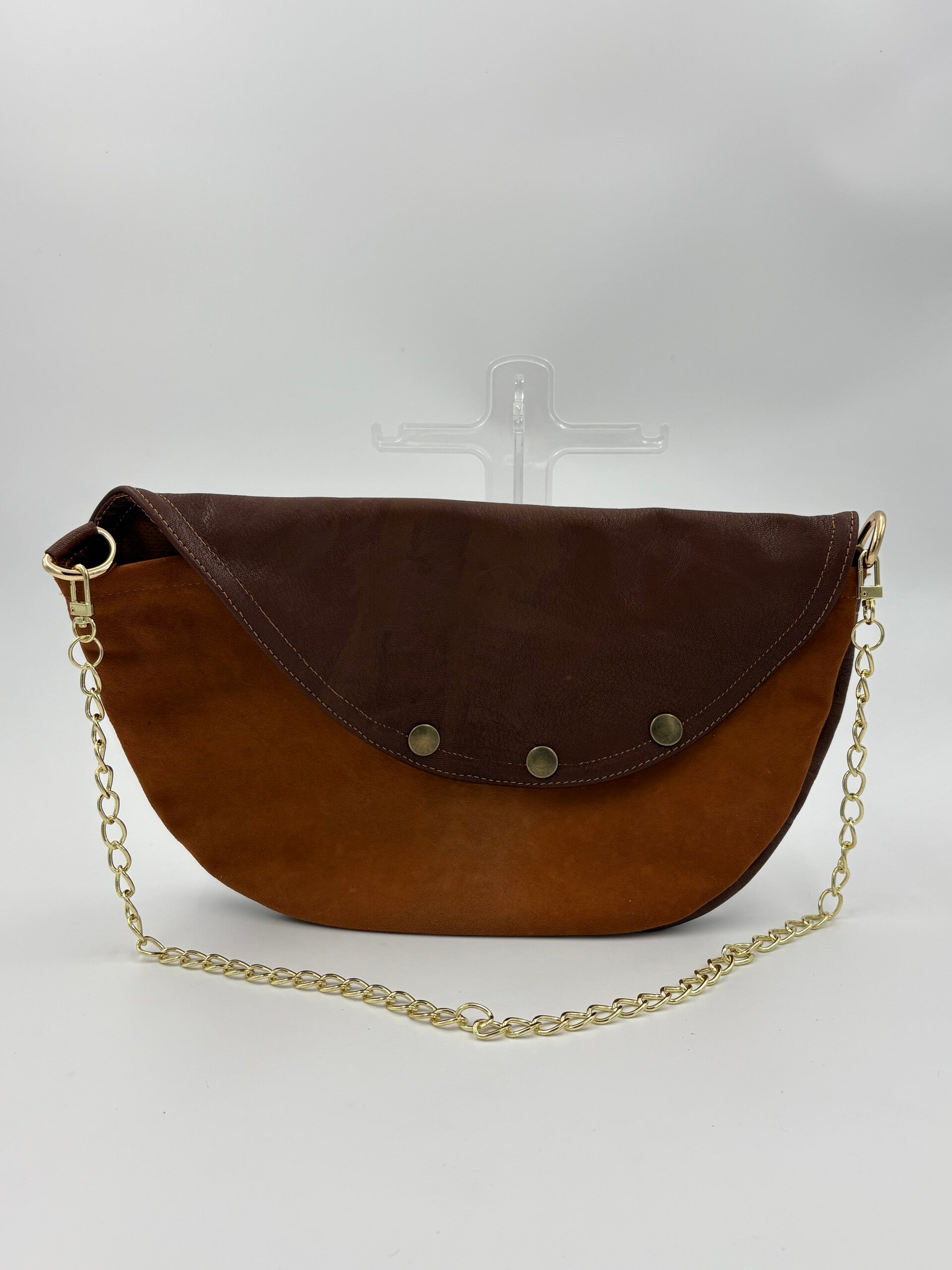 Schoudertas , donkerbruin , roodbruin