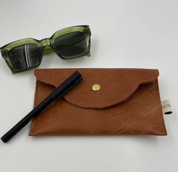 Etui bruin leer
