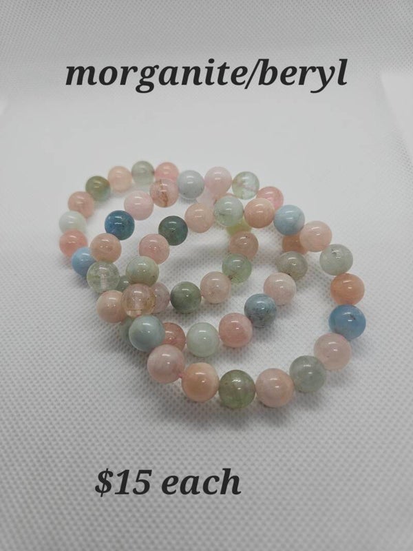 Morganite/beryl bracelet