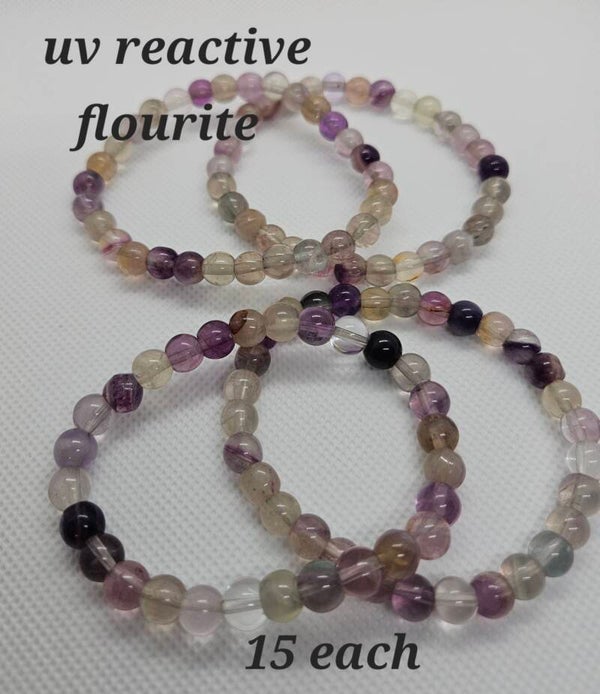 UV reactive Flourite bracelet