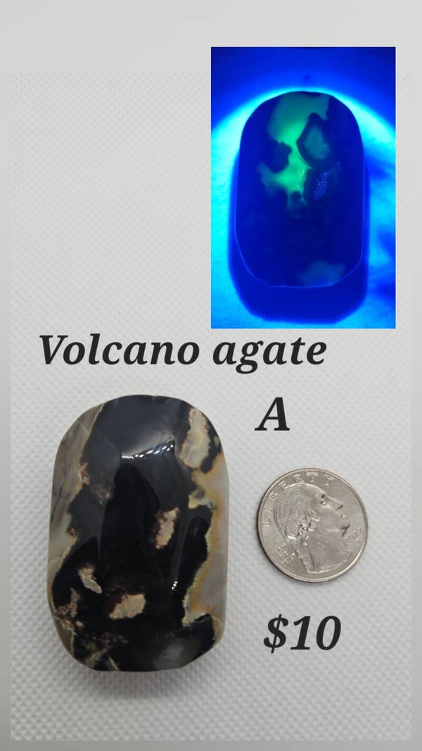 volcanic agate palm stone