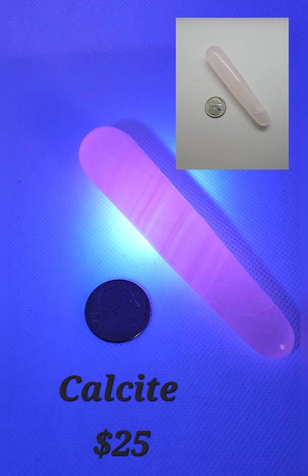Pink calcite wand