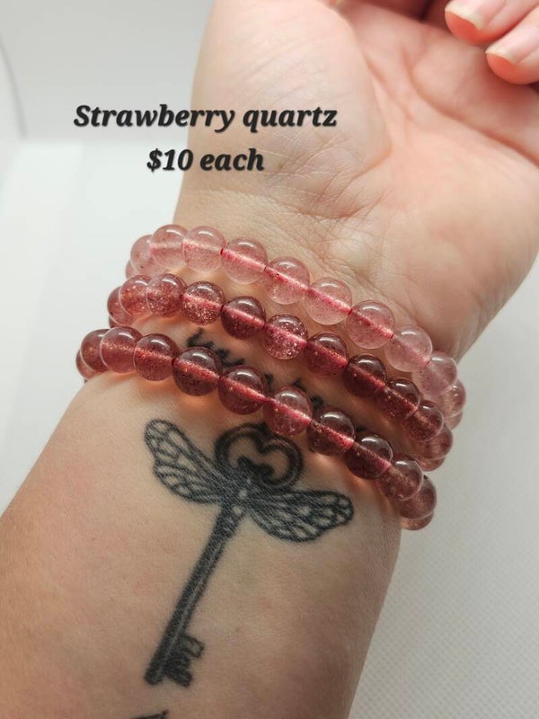 Strawberry quartz bracelet