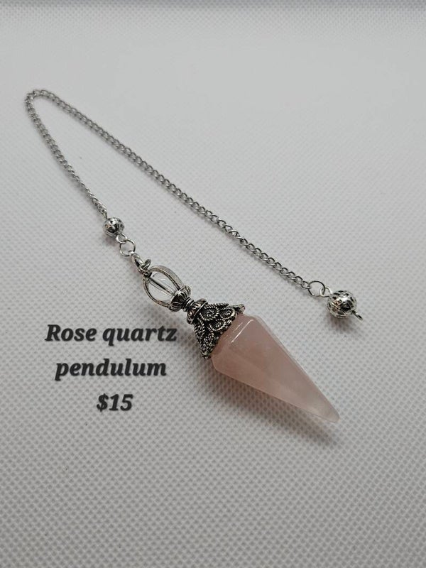 Rose quartz pendulum