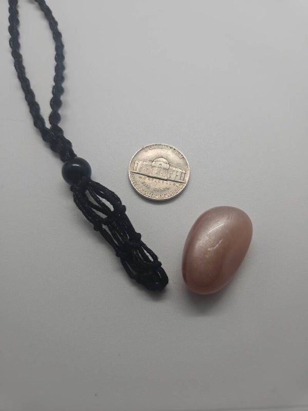 Sunstone cage necklace