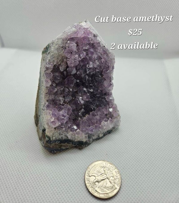 Cut base amethyst