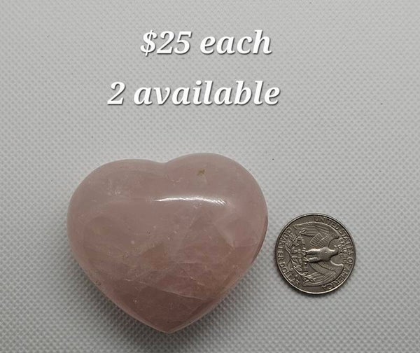 Rose quartz heart