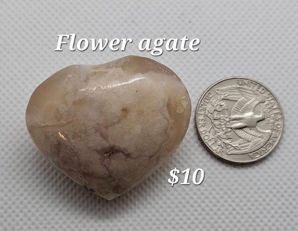 Flower agate heart