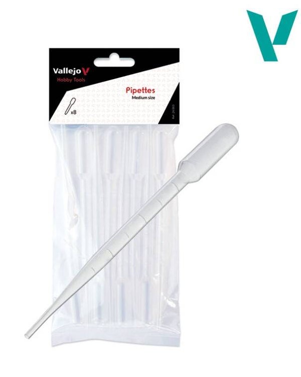 VALLEJO : REF : 26.003 : Pipettes : Medium size 8 units (3 ml)