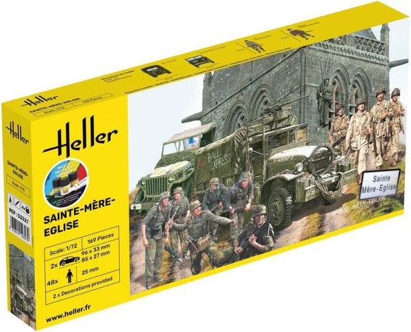 HELLER : REF : 52327 : 1:72 : MODULE STARTER SET : Sainte-Mère-Eglise (WWII)