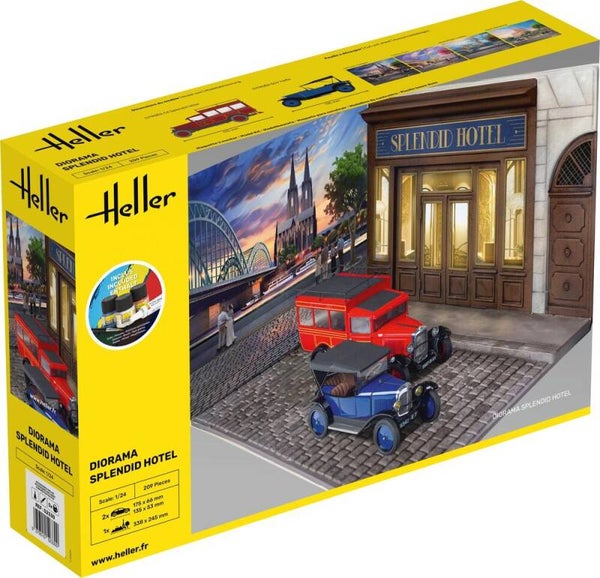 HELLER : REF : 52330 : 1:24 : SCENERY FOR DIORAMA : Diorama Splendid Hotel (STARTER KIT)