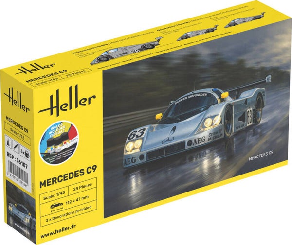HELLER : REF : 56107 : 1:43 : German : MERCEDES-BENZ : 630 CS (Sauber) (Racing Car / Voiture de Course) (STARTER KIT)