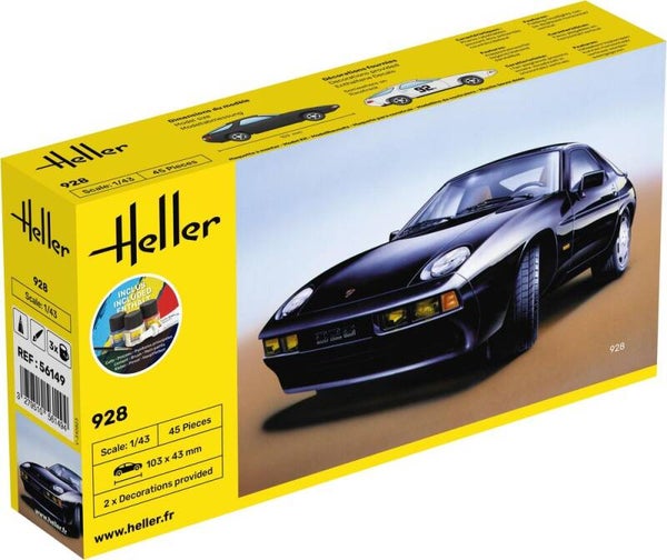 HELLER : REF : 56149 : 1:43 : German : PORSCHE : Porsche 928 (1977-1995) (STARTER KIT)
