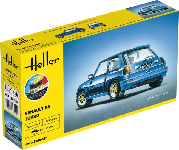 HELLER : REF : 56150 : 1:43 : FRANCE : RENAUT: Renault R5 Turbo (1980-1985) (STARTER KIT)