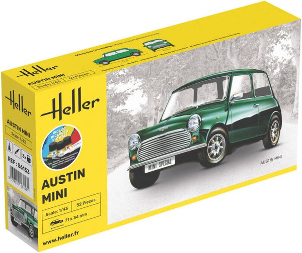 HELLER : REF : 56153 : 1:43 : UK : British Motor Corporation (BMC) : Austin : Mini  (1959-1967) (STARTER KIT)