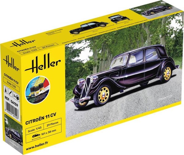 HELLER : REF : 56159 : 1:43 : FRANCE : CITROEN : 11CV (1938-1955) (STARTER KIT)