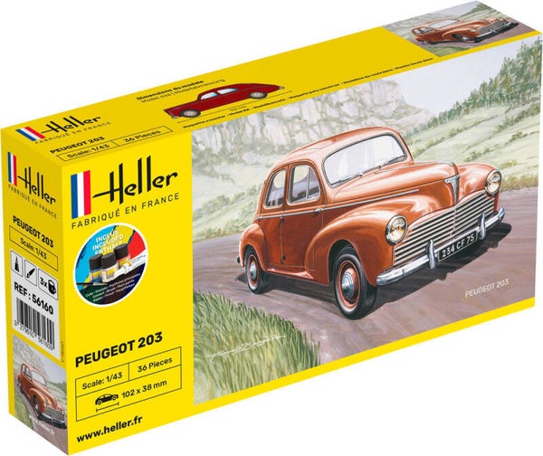 HELLER : REF : 56160 : 1:43 : FRANCE : PEUGEOT : Peugeot 203 (1948-1960) (STARTER KIT)