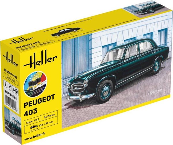 HELLER : REF : 56161 : 1:43 : FRANCE : PEUGEOT : 403 (1955-1966) (STARTER KIT)