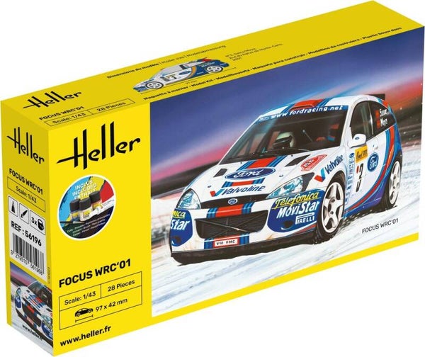 HELLER : REF : 56196 : 1:43 : US : FORD : Focus WRC'01 (Racing Car / Voiture de Course) (1999-2010) (STARTER KIT)