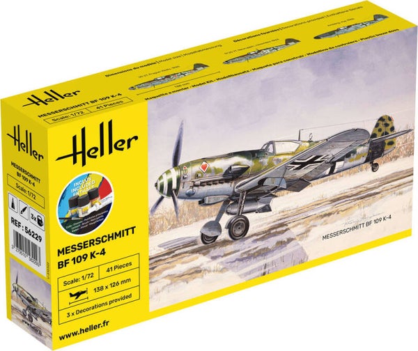 HELLER : REF : 56229 : 1:72 : German MESSERSCHMITT Bf 109 K-4  (STARTER KIT)