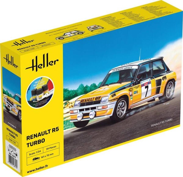 HELLER : REF : 56717 : 1:24 : FRANCE : RENAULT : R5 Turbo (1980-1985) (STARTER KIT)