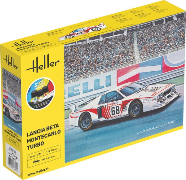 HELLER : REF : 56741 : 1:24 : ITALY : LANCIA : Beta Montecarlo Turbo) (Race Car / Voiture de Course) (STARTER KIT) (1979-1981)