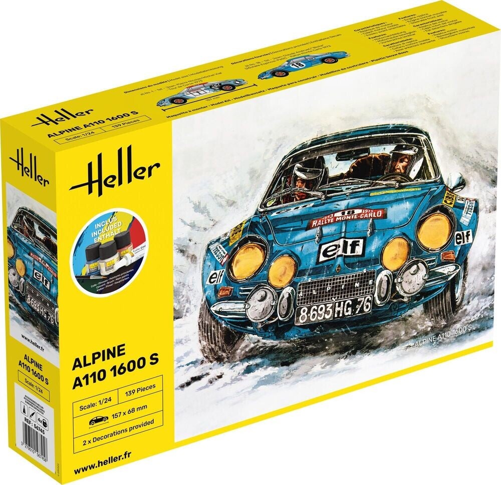 HELLER : REF : 56745 : 1:24 : FRANCE : Alpine : A110 (1600S) (1962-1977) (STARTER KIT)
