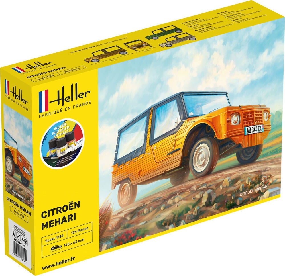 HELLER : REF : 56760 : 1:24 : FRANCE : Citroën : Mehari (1968-1987) (STARTER KIT)