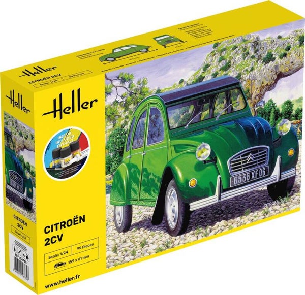 HELLER : REF : 56765 : 1:24 : FRANCE : Citroën : 2CV (1949-1990) (STARTER KIT)